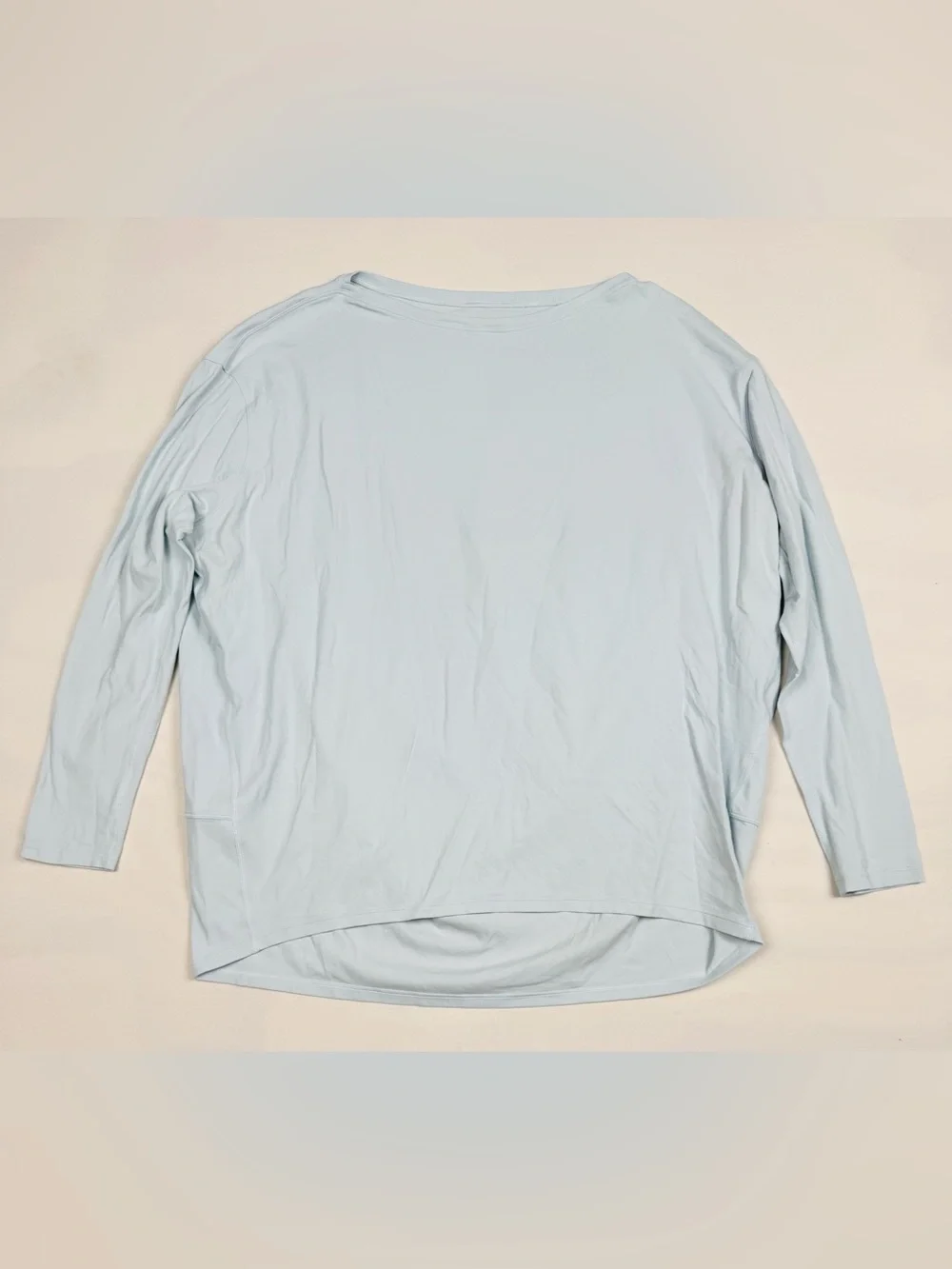 Lululemon Back In Action Long Sleeve Blue Pima Cotton Women’s 6 Retail $58
